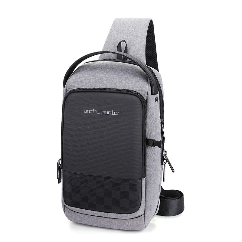 Однолямочный міський рюкзак-барсетка Arctic Hunter XB00105, з USB портом, вологозахищений, 5л