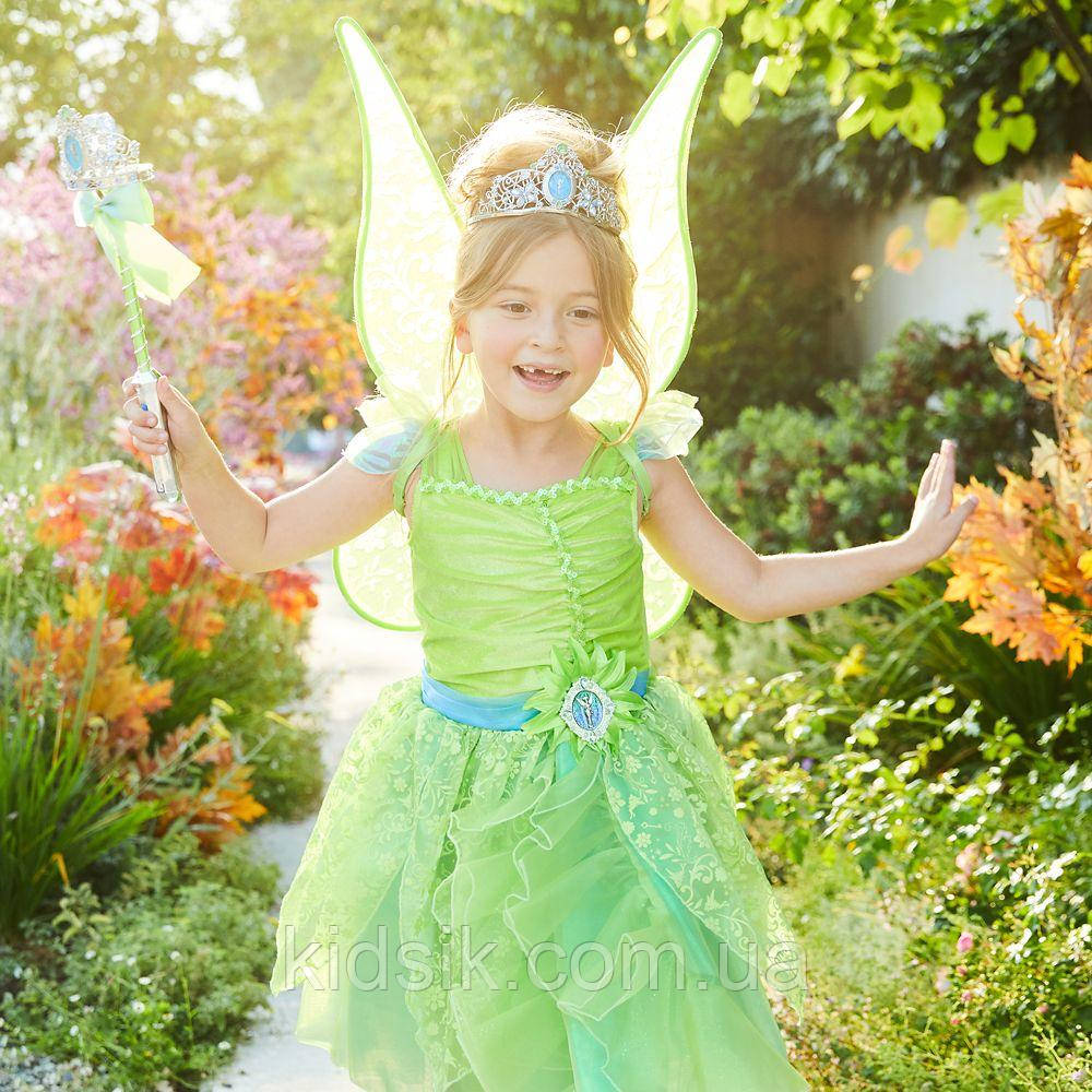 Карнавальний костюм, сукня феї Дінь-Дінь + сяючі крила Дісней/ Disney Tinkerbell 2019, фото 1