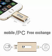 Usb flash Drive/флешка 128 Gb для Iphone 7/7 plus/Ipad gold