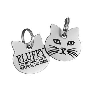 Адресник  для котів, тип 1, сталь