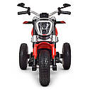 Дитячий електромобіль Мотоцикл M 4008 AL-3, Ducati, надувні колеса, червоний, фото 8
