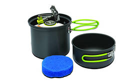 Набір туристичного посуду Pinguin Solo Alu 1000 мл з силіконовими ручками для кемпінгу