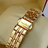 Жіночі наручні годинники Pandora T104 mini золотого кольору з чорним циферблатом на металевому браслеті, фото 3