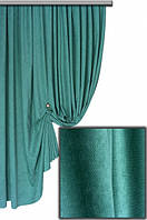 Тканина мікровелюр Пальміра артикул 425042 темно-бірюзовий для штор римської штор покривал