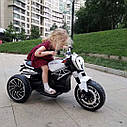Дитячий електромобіль Мотоцикл M 4008 AL-1, Ducati, надувні колеса, білий, фото 6
