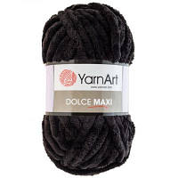 Yarnart DOLCE MAXI (Дольче Макси) № 742 черный (Пряжа плюшевая, нитки велюровые для вязания)