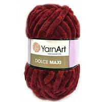 Yarnart DOLCE MAXI (Дольче Макси) № 752 бордо (Пряжа плюшевая, нитки велюровые для вязания)