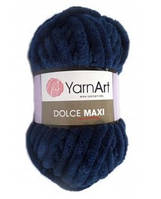 Yarnart DOLCE MAXI (Дольче Макси) № 756 синий (Пряжа плюшевая, нитки велюровые для вязания)