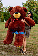 Великий плюшевий ведмедик Ветті 180 см шоколадний