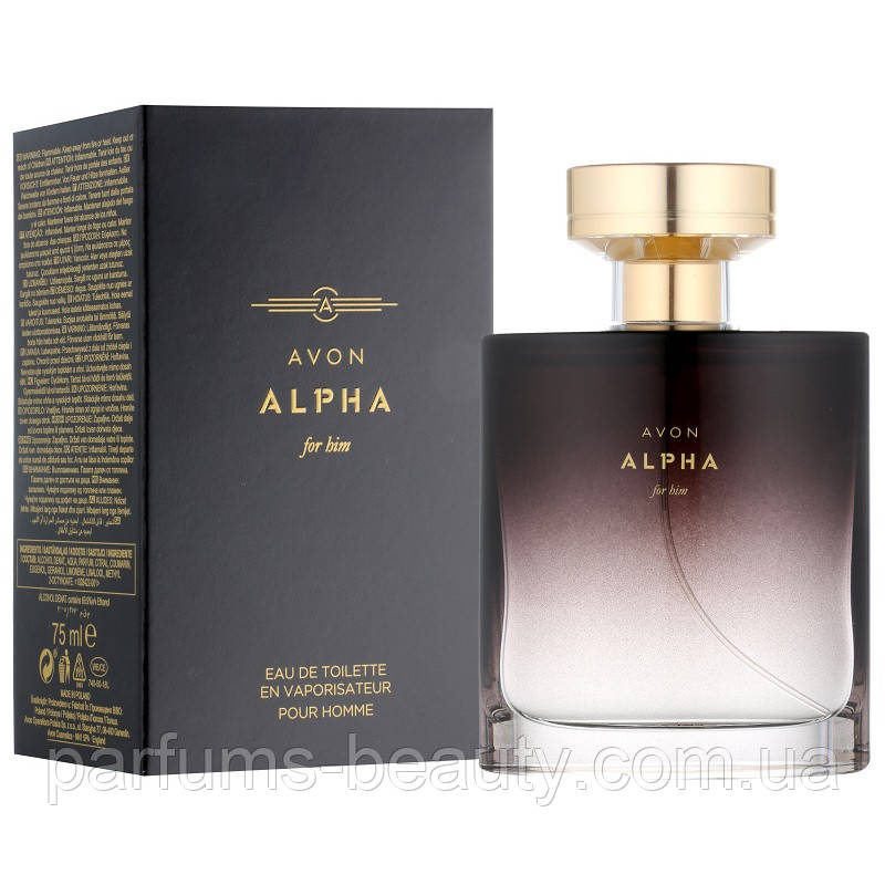 Чоловіча туалетна вода ALPHA for him 75 мл, Ейвон Альфа для нього, Avon