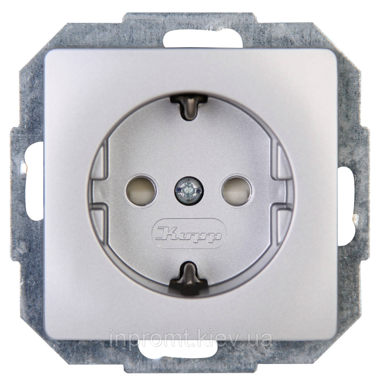 Paris/Париж Розетка з заземленням. Париж срібло Kopp, фото 1