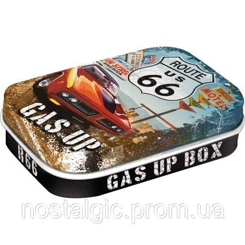 М'ятні драже в коробочці Ностальгічне-Art Route 66 Red Car Gas Up (81220)