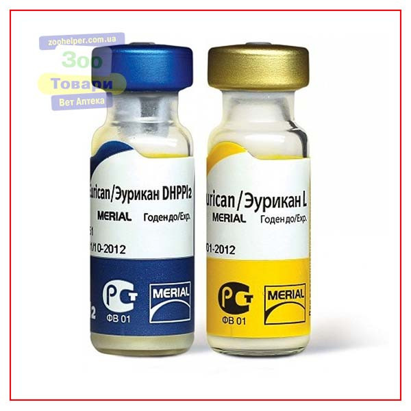 Вакцина Eurican DHPPI+2L (Еурикан ДШППІ+2Л) проти чуми для Собак — 1 доза