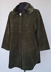 Хутряне жіноче пальто великого розміру
