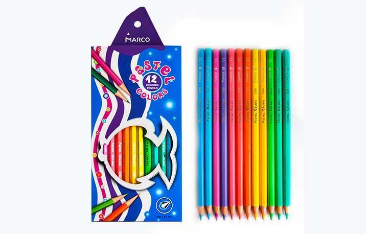 Олівці 12 пастельних кольорів Pastel Colors Marco 5200-12CB, 916524, фото 1