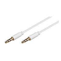 AUX кабель Jack 3.5 мм - 1 м, білий AWM 110-04