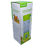 Блендер Smart Juice Cup Fruits USB Зелений 4 ножа, фото 3