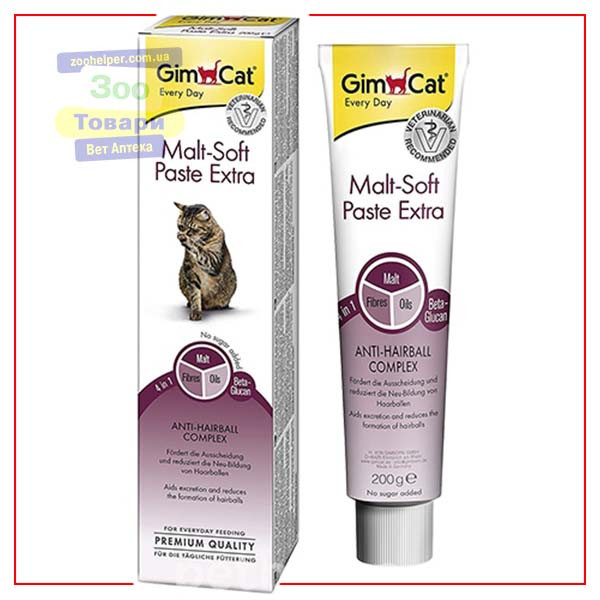 GimCat Malt Soft Extra 200 г — Паста для виведення шерсті в Кішок