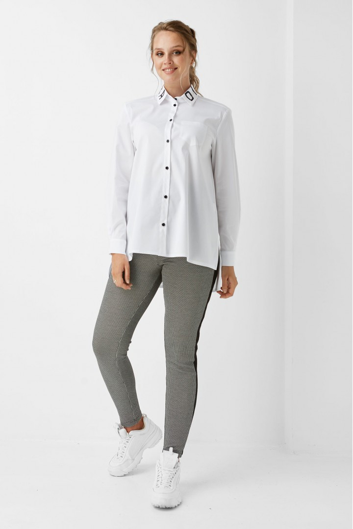 Бавовняна сорочка для вагітних 1976 0173 біла, фото 1