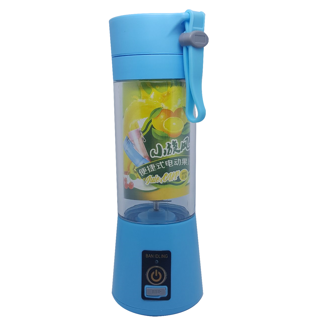 Блендер Smart Juice Cup Fruits USB Блакитний 4 ножа, фото 1