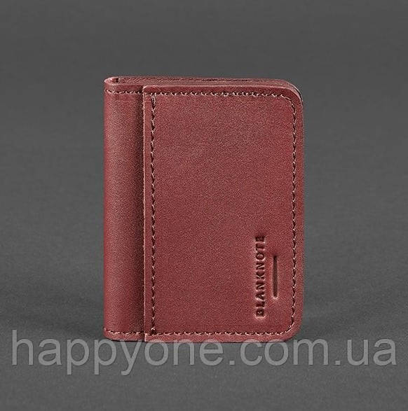 Шкіряна обкладинка для прав або id-паспорту 4.0 (бордова), фото 1