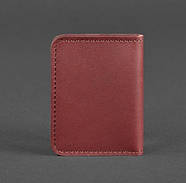 Шкіряна обкладинка для прав або id-паспорту 4.0 (бордова), фото 2