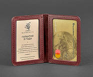 Шкіряна обкладинка для прав або id-паспорту 4.0 (бордова), фото 3