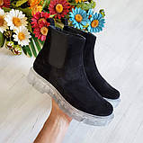 Жіночі зимові черевики Челсі на прозорій підошві (різні кольори), фото 4