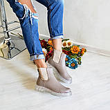 Жіночі зимові черевики Челсі на прозорій підошві (різні кольори), фото 7
