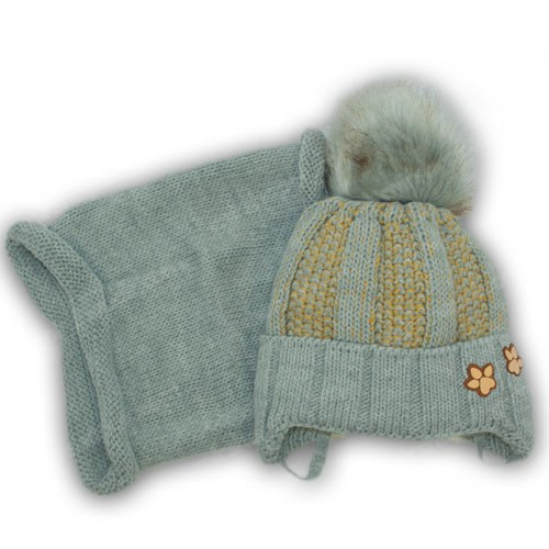 Детский комплект - шапка и шарф (хомут) для мальчика