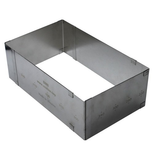 Кондитерська розсувна форма Прямокутник 18-50см, H-100 мм