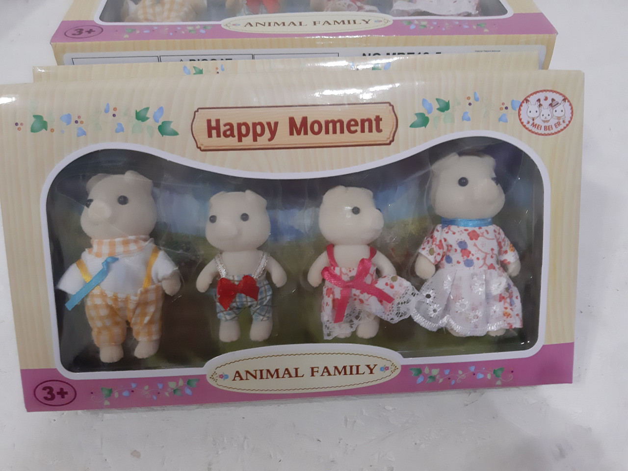 Набір флоксових тварин Сім'я Свинок MBE18-5. (аналог Sylvanian Families)