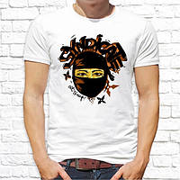 Мужская футболка с дизайнерским принтом Человек в маске "Syndicate dont sleep" Push IT