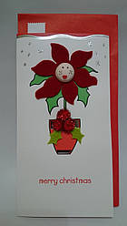 Листівка "Пуансеттія"