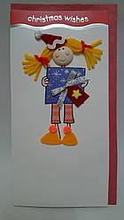 Листівка "Дівчинка з подарунком"