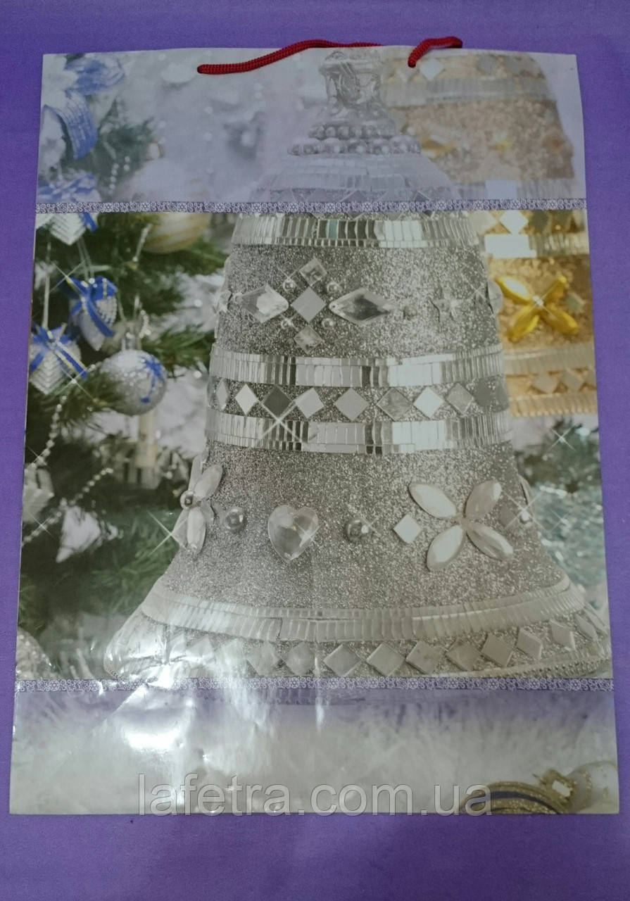 Новогодний пакет " Колокольчик " большой, фото 1