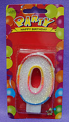 Свічка цифра на торт "0" Party