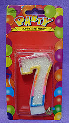 Свічка цифра на торт "7" Party