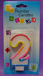 Свічка цифра на торт "2"