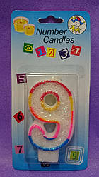 Свічка цифра на торт "9"