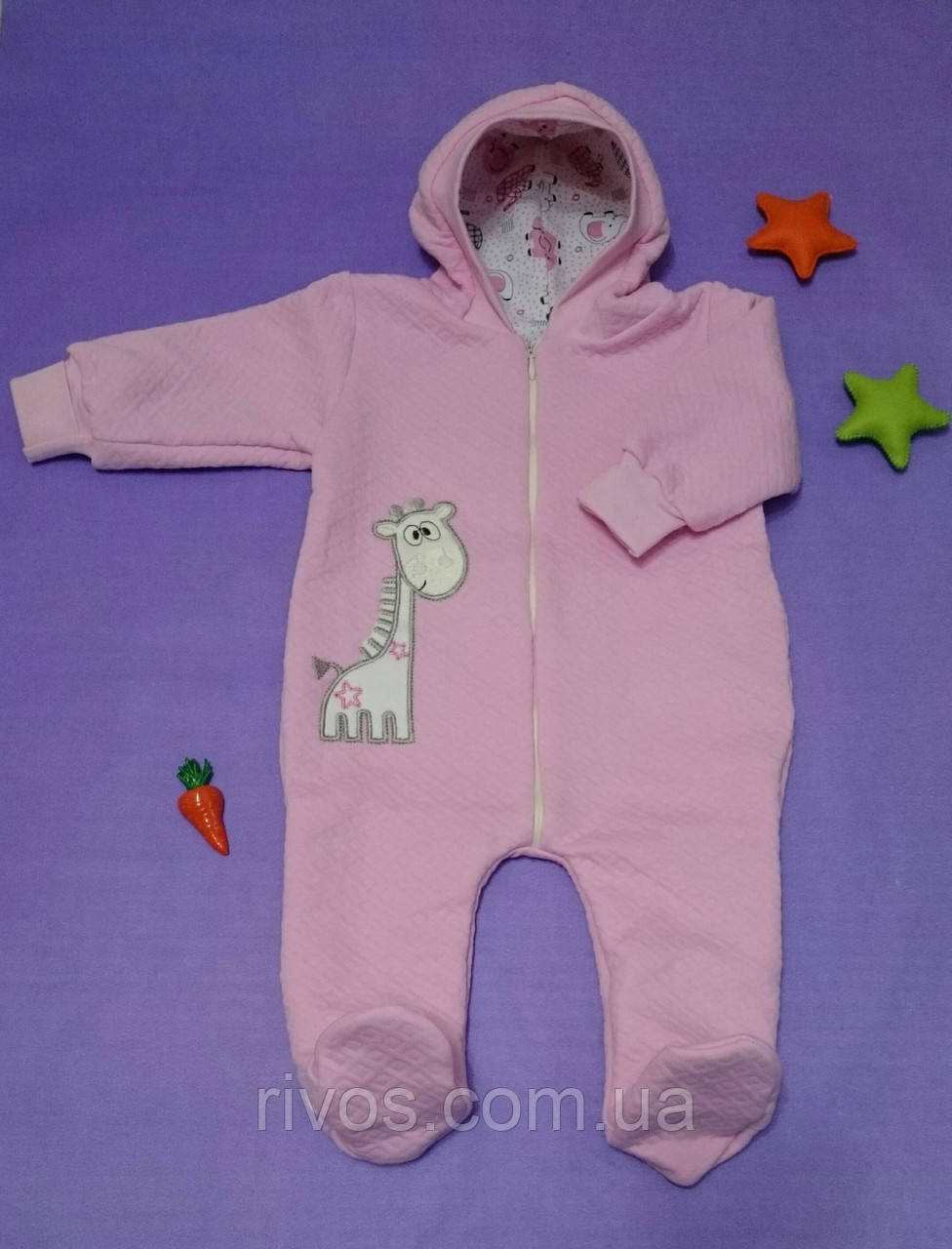 Комбінезон, Чоловічок Для Новонародженої Дівчинки 3 - 6 міс, фото 1