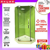 Пятиугольная душевая кабина 100х100 см Veronis KN-8-100 прозрачное стекло