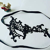 Маска мереживна, карнавальна чорна 06