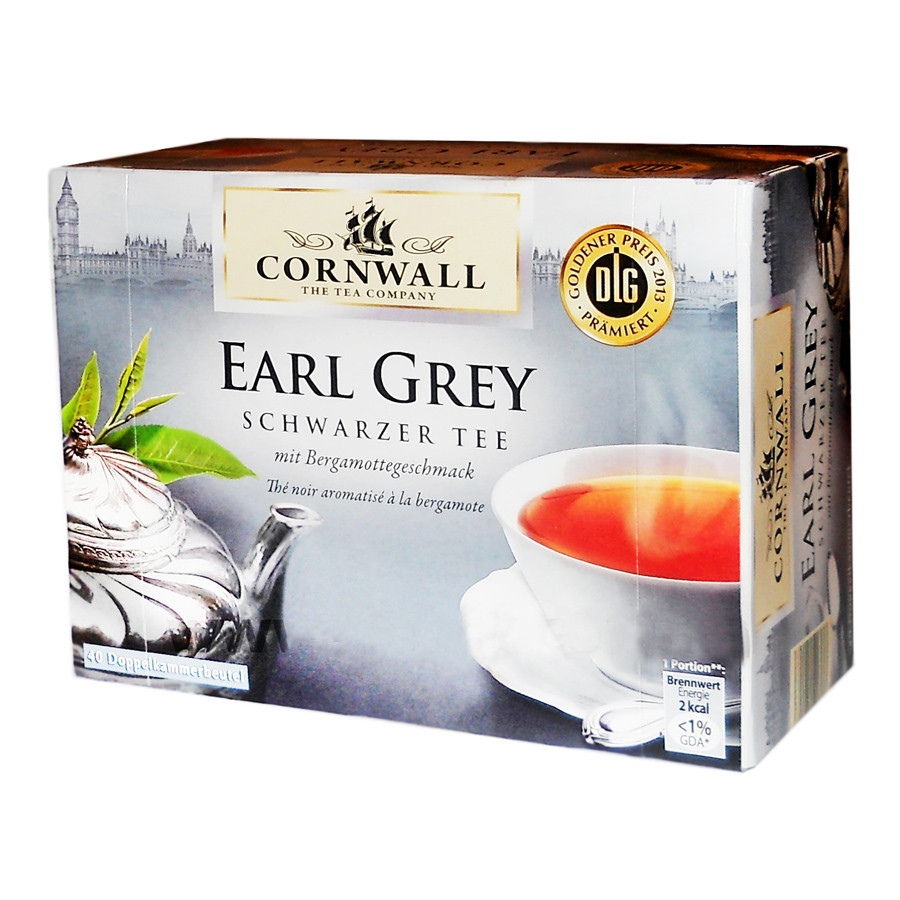 Чай в пакетиках Cornwall Earl Grey 50 шт. (Німеччина)