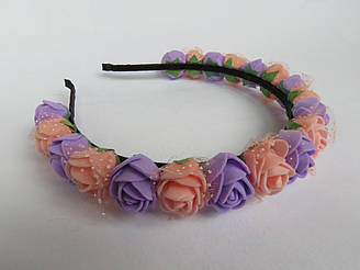 Віночок З Трояндочок. Обруч, Ободок Для Волосся.
