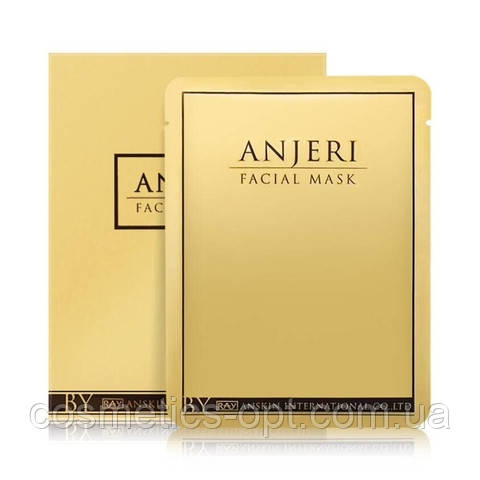 Тайська тканинна маска для обличчя миттєвої дії ANJERI GOLD, фото 1
