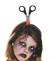 Обруч на Хелловін Ножиці one size чорний