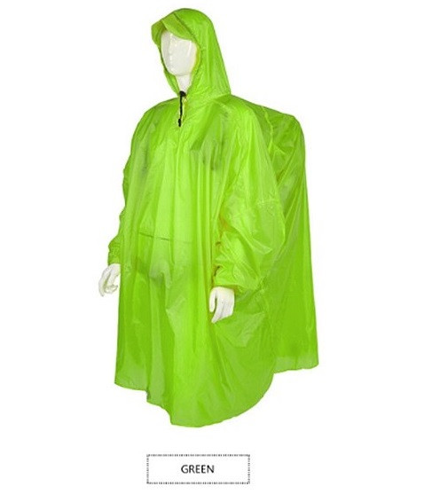 Дощовик пончо плащ-палатка накидка від дощу Bluefield nylon-silicone 15D зелений