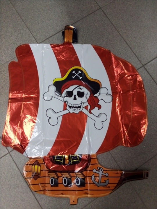 Повітряна кулька фольгированнный піратський корабель, фото 1