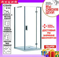 Квадратна душова кабіна 100x100 см Devit Aurora FEN0646 скло прозоре